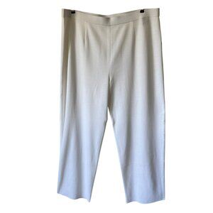 Misook NWT Sz 3X Knit Pant Straight Leg White High Rise Pull On Comfort Timeless